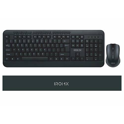 Iromx SWM30C Q TR Multimedia Kablosuz Siyah Klavye Mouse Set
