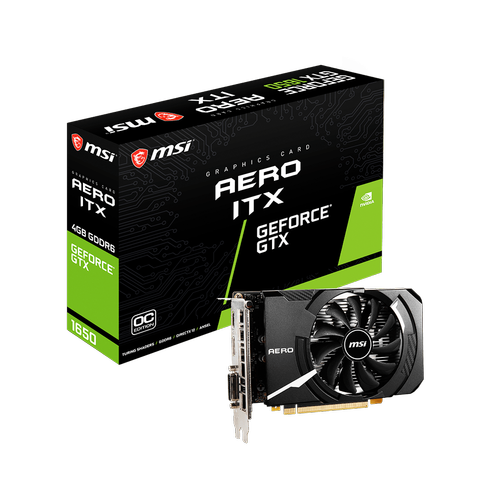 Msi GTX 1650 D6 AERO ITX OC 4GB GDDR6 GeForce GTX 1650 DF6 Aero ITX OC 128Bit NVIDA Ekran Kart