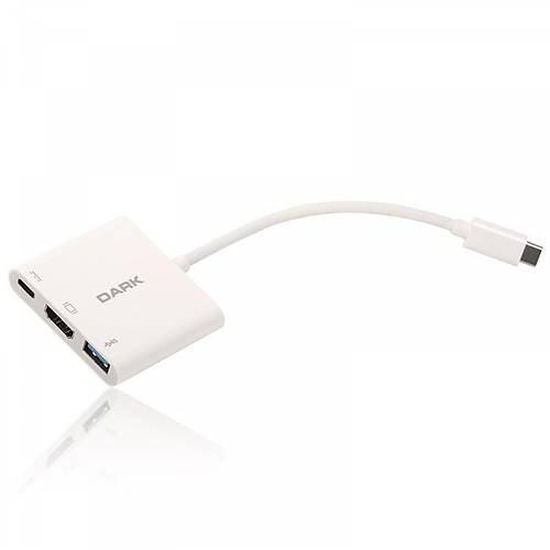 Dark DK-AC-U31X32 USB 3.1 Type C to HDMI 4K 1 Port USB 3.0 1 Port PD USB Ekran Kart