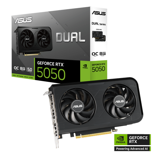 Asus DUAL-RTX5050-O8G 8 GB GDDR6 GeForce RTX 5050 OC 128Bit NVIDIA Ekran Kart�