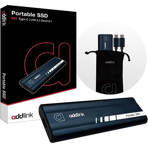 Addlink AD1TBP21B2K 1 TB 2000-1950 Usb Type C Harici SSD Harddisk