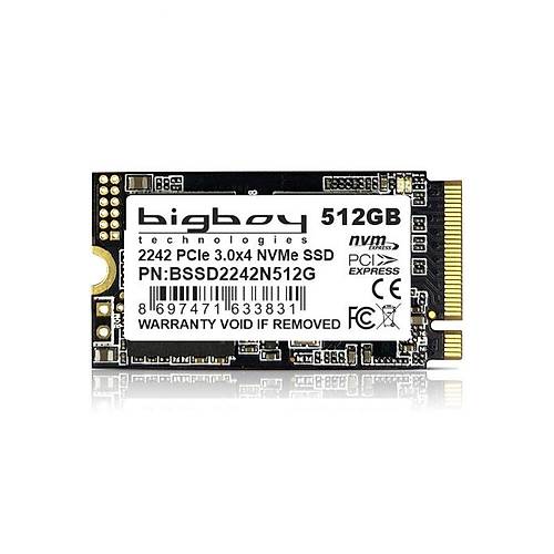 Bigboy BSSD2242N512G 512 GB 2500-1800Mb/s 22x42 PCIe M.2 NVMe SSD Harddisk