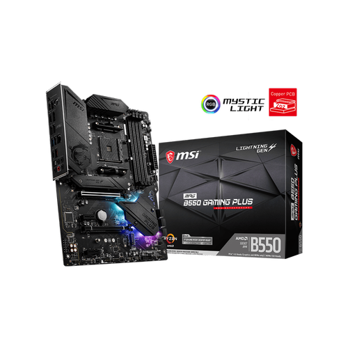 Msi MPG B550 GAMING PLUS Sc-AM4 B550 DDR4 4400Mhz M.2 RGB ATX Amad Anakart