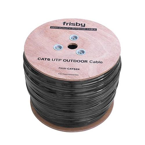 Frisby FNW-CAT624 305 Mt UTP CAT 6 AWG23 D MEkan Siyah Data Kablosu