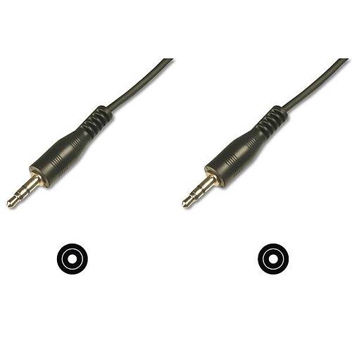 Digitus AK-510100-015-S 1.5 Mt 3.5mm to 3.5mm Erkek-Erkek CCS Z�rhl� Ses Kablosu