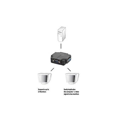 Digitus DS-41120-1 2 Port VGA 1920 X1080p 350Mhz VGA G�r�nt� �oklay�c� Splitter