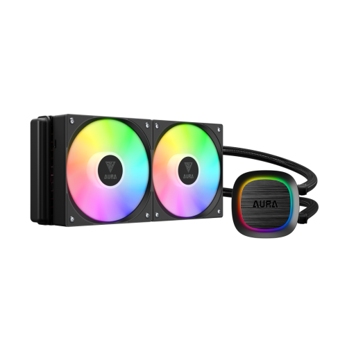 Gamdias AURA GL240 V2 240mm 2x12cm RGB Fanl� AMD-INTEL Siyah S�v� So�utmal� ��lemci Fan�