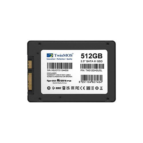 Twinmos TM512GH2UGL 512 GB 580-550MB/s 3D NAND SATA3 2.5 inch SSD Harddisk