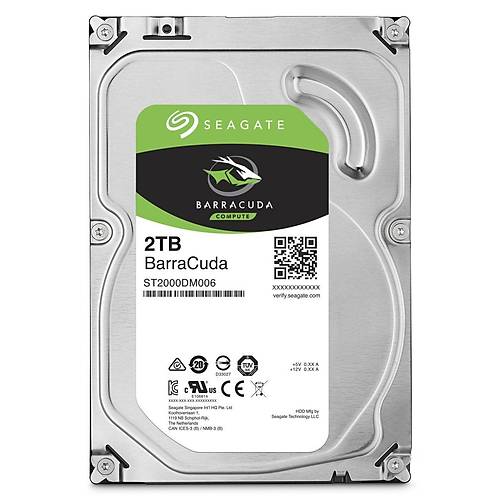 Seagate ST2000DM008 2 TB 7200Rpm SATA 256Mb Barracuda Bilgisayar Harddisk