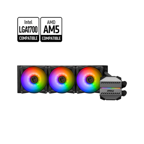 Msi MAG CORELIQUID M360 3x12cm RGB Fanl AMD-INTEL Sv Soutmal lemci Fan