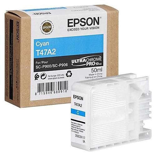 Epson C13T47A200 SureColor T47A2 SC-P900 50ml Mavi Orijinal Inkjet Kartu