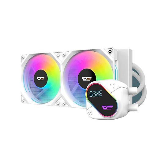 Aigo DO240 240mm 2x12cm ARGB Fanl� LCD AMD-INTEL AM5-1851 Beyaz S�v� So�utma Sistemi