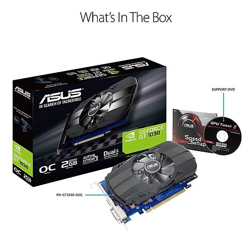 Asus PH-GT1030-O2G 2 GB GDDR5 GeForce GT 1030 64 Bit NVIDIA Ekran Kart