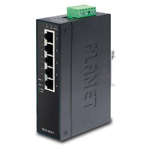 Planet PL-IGS-501T 5 Port 10/100/1000T Gigbit Endstriyel Ethernet Switch