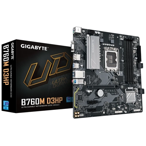 Gigabyte B760M D3HP Sc-1700 DDR5 5600Mhz 2xM.2 1Gbit LAN VGA HDMI DP mATX INTEL Anakart