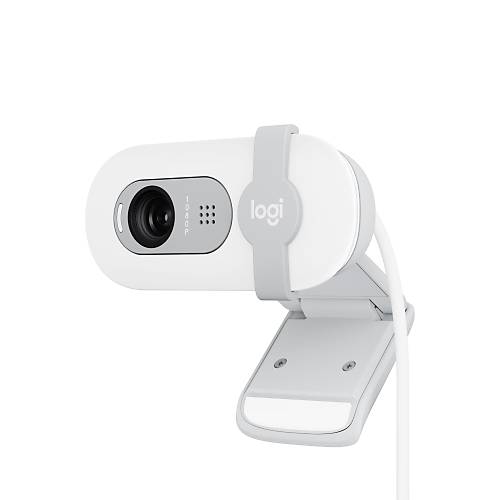 Logitech 960-001617 V-U0072 Brio 100 Full HD 1080p Gizlilik Kapakl Mikrofonlu Beyaz Web Kameras