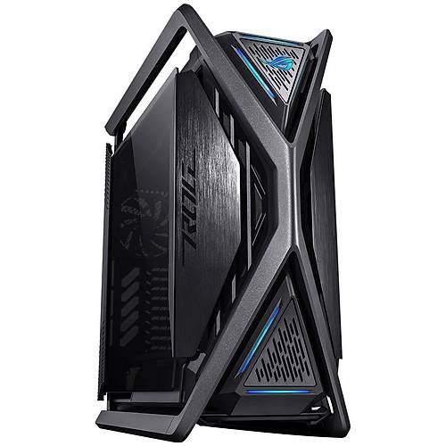 Asus ROG GR701 PSU YOK Fanl� Al�mimyum �elik Ala��ml� Temperli Cam ETAX Siyah Oyuncu Kasas�