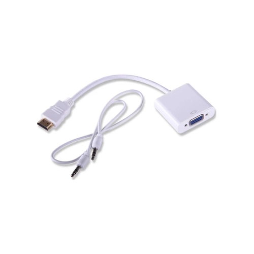 Qport Q-HD-VGJ HDMI to VGA Ses Erkek-Dii Aktif Dntrc Adaptr