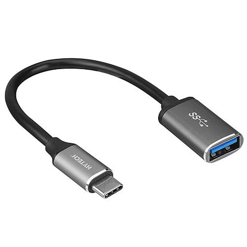 Hytech HY-XO22 USB 3.0 to USB Type C 10cm Kablolu Metal Gvdeli OTG evirici