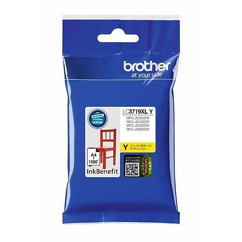 Brother LC3719XLY 1.500 Sayfal�k Sar� Orijinal Kartu�