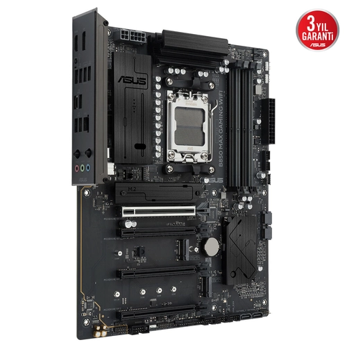 Asus B850 MAX GAMING WIFI Ac-AM5 DDR5 8400Mhz 3xM2 WiFi 6E 2.5Gbit LAN ATX AMD Anakart