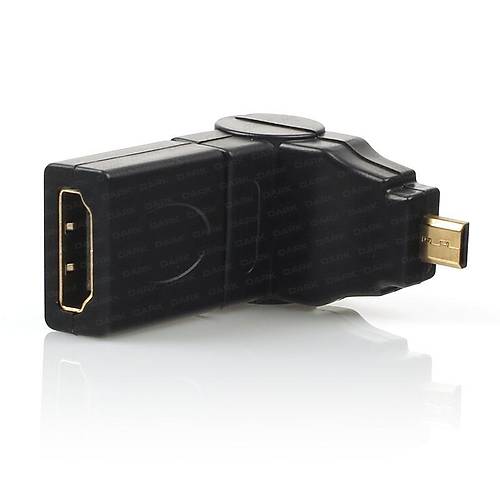 Dark DK-HD-AHDMIXM270 micro HDMI to HDMI Erkek-Dişi 270 Derece Dirsek Dönştürücü Adaptör