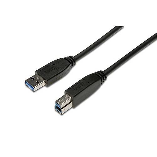 Digitus AK-300115-018-S 1.8 Mt USB 3.0 to USB Tip B Erkek-Erkek AWG28 2xzırhlı USB 3.0 Kablo