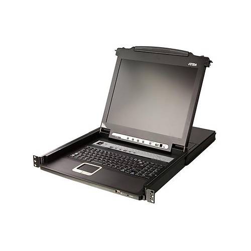 Aten CL5716MWT 17.3 inch LCD 16 Port PS/2 Usb VGA Single Rail LCD TR Klavyeli KVM Switch