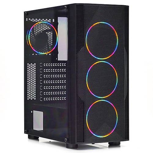 Dark DKCHDIAMONDPROMS Diamond Pro Mesh PSU YOK 4 x 12cm RGB Fanl� Mid Tower Kasa