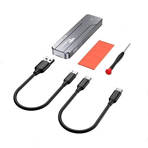 Bigboy BTC-M2NV4CS USB 3.2 Gen2.2 Type C to PCIe 4.0 NVMe M.2 22x80 SSD Harddisk Kutusu