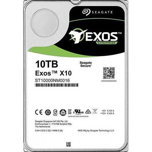 Seagate ST10000NM0016 10 TB EXOS 7200Rpm 256MB SATA3 3.5 inch NAS ve Gvenlik Harddiski