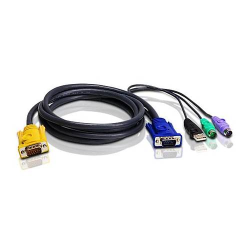 Aten 2L-5303UP 3 Mt USB PS/2 Klavye Mouse Monitör VGA KVM Switch Kablosu