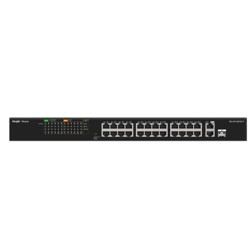 Ruijie RG-ES126FGS-P 24 Port 10/100Mbsp PoE 2 Port Uplink 1 Port SFP 370W PoE Switch
