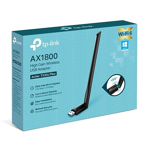 Tp-Link ARCHER TX35U PLUS AX1800 Dual Band Wi-Fi 6 USB 3.0 Kablosuz A� Adapt�r�