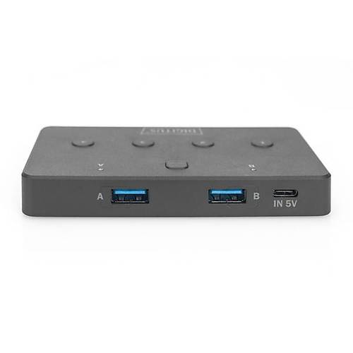 Digitus DA-73301 2  Giri� USB 3.0 to 4 ��k��l� USB 3.0 USB Payla��m Cihaz�