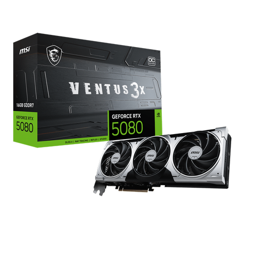 Msi RTX 5080 16G VENTUS 3X OC PLUS 16GB GDDR7 GeForce RTX5080 Ventus 3X OC Plus 256Bit NVIDA Ekran Kart