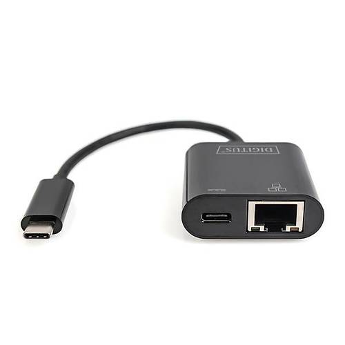 Digitus DN-3027 USB Type C to RJ45 Gigabit 1 Port PD USB Ethernet Adapt�r�