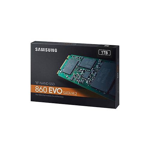 Samsung MZ-N6E1T0BW 1 TB 860 EVO 550/520Mb/s M2 SATA 22X80 SSD Harddisk