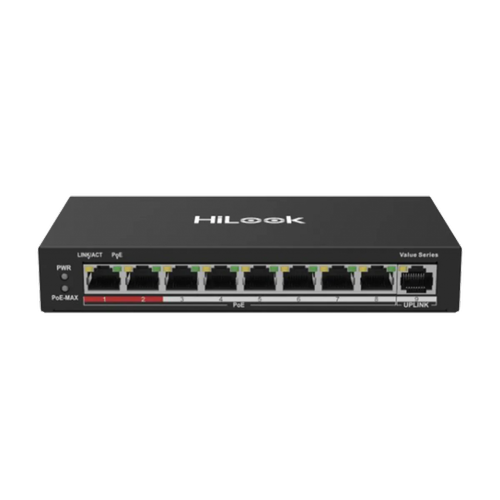 Hilook NS-0109P-60(B) 8 Port 10/100Mbps 2 Port Uplink 250Mt 60W PoE Switch