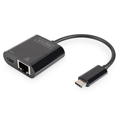 Digitus DN-3027 USB Type C to RJ45 Gigabit 1 Port PD USB Ethernet Adaptörü