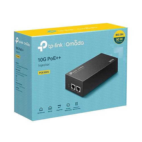 Tp-Link TL-POE380S 1 Port 10Gbit 100 Mt 90W PoE++ Injector