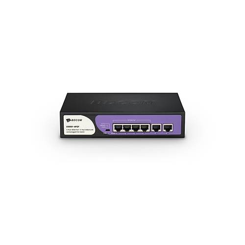 Bdcom S1000-4P2F 4 Port 10/100Mbps Poe 2 Port Uplink 60W Poe Switch