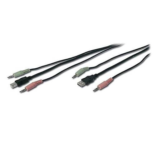 Digitus AK 82201 1.8 Mt Kvm Swtch inb Ses USB A Balant Kablos