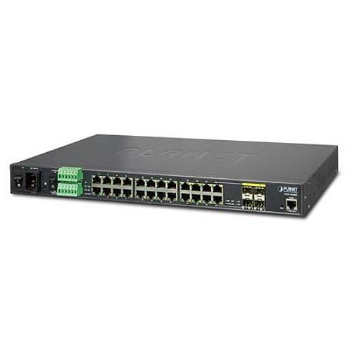 Planet PL-IGSW-24040T 24 Port Gigabit 4 Port SFP L2+ Endstriyel Ynetilebilir Switch