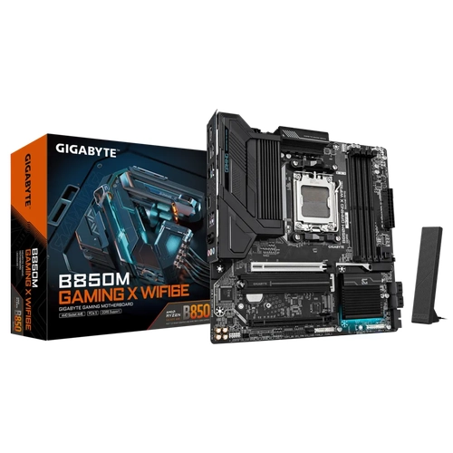 Gigabyte B850M GAMING X WIFI6E Sc-AM5 DDR5 8200Mhz 2xM.2 2.5Gbit LAN Wi-Fi 6E mATX AMD Anakart