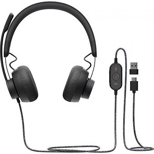Logitech 981-000875 Zone Wired Stereo Kafa Bantl Uc Kablolu Mikrofonlu Kulaklk