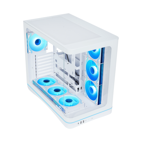 Sama V62WH G1000WH 1000W Plus Bronze PCIE 5.1 7x12cm ARGB Fanl� Panoramic Beyaz ATX Oyuncu Kasas�