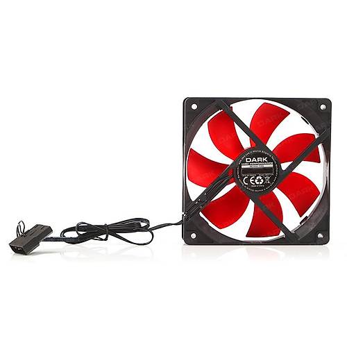 Dark DKCCF123R 12 cm Krmz Kanatl 3 Pin Kasa Fan