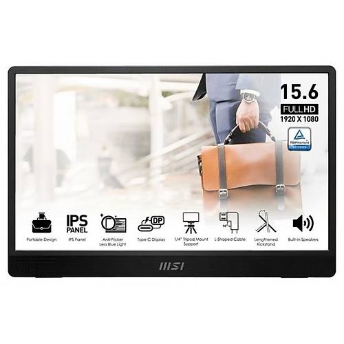 Msi PRO MP161 E2U 15.6 inch 1920x1080 4ms 60Hz Multimedia HDMI Type-C Adaptive Sync IPS Monitr