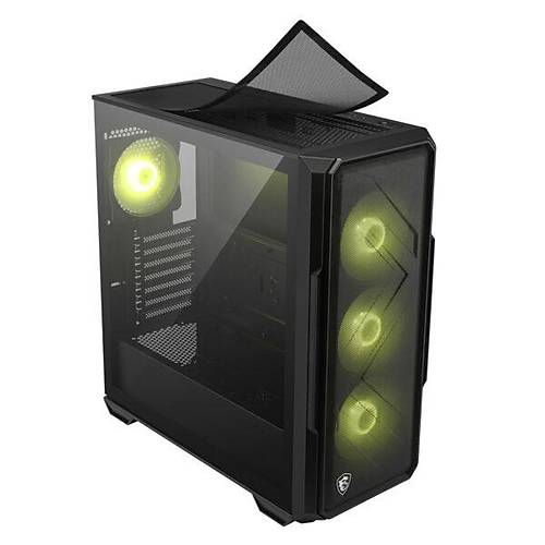 Msi MAG FORGE 340R AIRFLOW PSU YOK 4x12cm ARGB Fanl� Temperli Cam Siyah ATX Oyuncu Kasas�